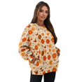 thumbnail image 7 of HELLHERO Flower Butterfly Print Women Sweater Long Sleeve, Casual Oversized Crewneck Pullover Sweatshirt Fall Fashion 2025 Size M, 7 of 7