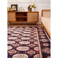 thumbnail image 3 of Rugsotic Carpets Hand Knotted Wool and Silk Area Rug, 5'x8', Rectangle, Black, Oriental Handmade Low Pile Rug for Living Room Bedroom, 3 of 12