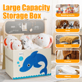 thumbnail image 6 of Oserlo 2PCS Toy Box Storage Organizer Chest with Lid and Handles, Kids Toy Box for Girls and Boys, Collapsible Container for Toys, 6 of 9