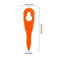 thumbnail image 2 of 100 Pcs Plastic Trimmer Blades Replacement Mowing Grass Trimmer Nylon Blades Compatible with 2-2 3-2 FSA 45 57 FSE 52(Orange), 2 of 7
