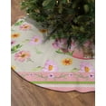thumbnail image 2 of Pink Easter Eggs Bunny Christmas Tree Skirt 36 Inches Large Christmas Skirt Tree, Spring Floral Botanical Farmhouse Tree Skirt Christmas Decorations for Fireplace Party Holidays Indoor Outdoor, 2 of 7
