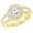 yellow-gold, variant on 1.25 Carat Platinum LAB GROWN DIAMOND Pave Set Halo Style Floral Split Shank Round Cut Diamond Engagement Ring (D-E Color VS1-VS2 Clarity 0.75 Ct Center) Size: 8.5