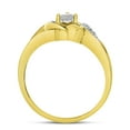 thumbnail image 5 of 10k Yellow Gold Round White Topaz And Diamond Heart Ring, 5 of 6