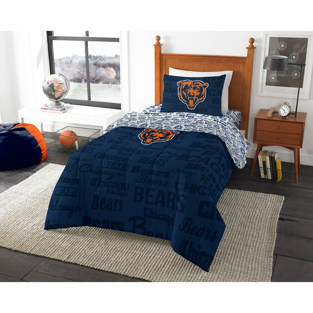 Nfl Chicago Bears Bed In A Bag Complete, Chicago Cubs Twin Bed Sheets