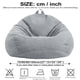 thumbnail image 4 of Sillón puff sin relleno, puf gigante relleno, sofá cama, puf de lino grueso con flocado, asiento otomano, puf, muebles de salón, 4 of 5
