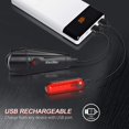thumbnail image 2 of Juego de luces para bicicleta Ascher Ultra Bright, recargable por USB, 2 of 9