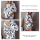 thumbnail image 5 of Sudadera para mujer con hombros descubiertos, teñido anudado, cuello redondo ancho, blusa de manga larga suave y cómoda, negro M, 5 of 6