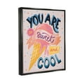 thumbnail image 5 of Stupell Industries Sweet & Cool Retro Patterned Polka Dot Ice Cream Graphic Art Jet Black Floating Framed Canvas Print Wall Art, Design by Dominika Godette, 5 of 5