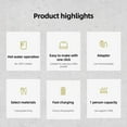 thumbnail image 2 of Portable Electric Espresso Coffee Machines 6oz Single Serve Mini Coffee, 2 of 8