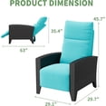 thumbnail image 2 of Outdoor Reclining Chair Reclining Patio Chair with Adjustable Backrest and Footrest All-Weather Wicker Chaise Lounge Chair, Air Pump 150° Lay Flat Reclining Chair,for Pool Deck,Blue, 2 of 9