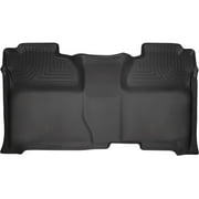 Husky Liners Weatherbeater Floor Mats | Fits 2014 - 2018 Chevrolet Silverado & GMC Sierra 1500 Crew Cab; 2015 - 2019 Silverado/Sierra 2500, 3500 Crew Cab (Full Coverage) | 2nd Row, 1-pc Black - 19231