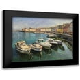 thumbnail image 1 of Strube, Ling 24x19 Black Modern Framed Museum Art Print Titled - Boats in Belle - Ille Island, 1 of 5