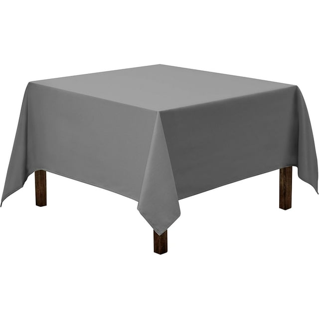 Nappe Carrée x Nappe Carrée Charbon pour Tables Carrées Ou Rondes en Polyester Lavable, Idéale pour Buffets, Fêtes, Soupers des Fêtes, Mariages et Plus
