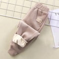 thumbnail image 6 of Chenyin Newborn Baby Fleece Sweatpants for Boys Girls Solid Color Padded Jogger Pants 9M-7T Unisex Fall Winter Warm Trousers for Kids, 6 of 9