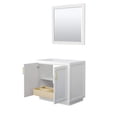 thumbnail image 2 of Wyndham Collection Miranda 36" No Sink Wood Single Bathroom Vanity in White/Gold, 2 of 5