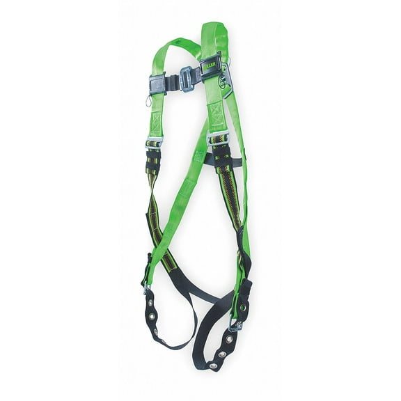 Honeywell Miller P950-4/XXLGN Full Body Harness, Vest Style, 2XL, Polyester, Green