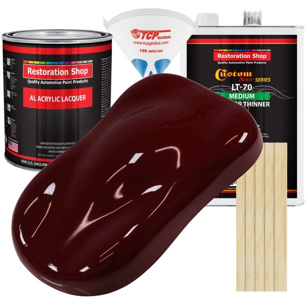 Restoration Shop Burgundy Acrylic Lacquer Auto Paint Complete