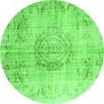 thumbnail image 1 of Ahgly Company Indoor Round Abstract Green Contemporary Area Rugs, 3' Round, 1 of 1