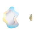 thumbnail image 1 of Espejo de maquillaje acrílico ondulado, espejo decorativo moderno para baño, decoración de pared, estatuas de manos y dedos en forma de gesto, escultu, 1 of 8