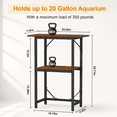 thumbnail image 4 of 20 Gal-2 Tier Rustic Brown Aquarium Stand, 4 of 7