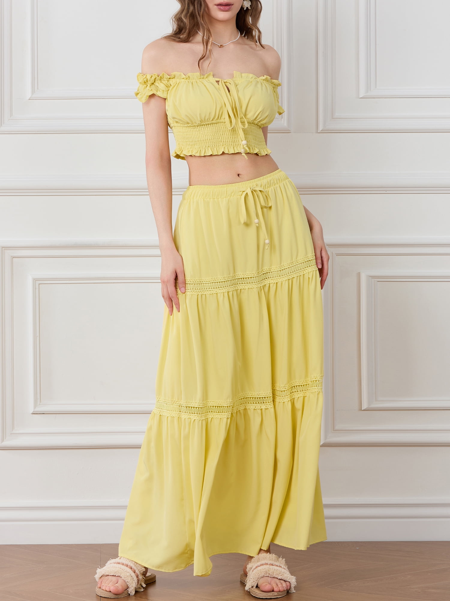 cropped frill top