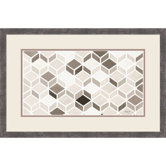 Great Art Now White and Gray Pattern by Stellar Design Studio, Framed Wall Art, 27W x 18H