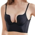 thumbnail image 3 of Low Back Bras for Women Sexy Push Up Comfort Deep V Neck Backless Bra,Low Cut Multiway Convertible Bra Wire Lifting Bralette, 3 of 9