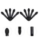 thumbnail image 2 of 10pcs desechable de doble cara sombra de ojos pincel esponja inclinado aplicador de maquillaje oval (negro), 2 of 5