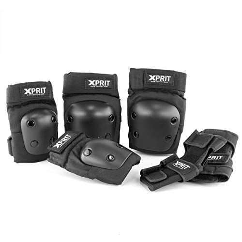Set De Protections XPRIT 3 En 1 – Poignets, Genoux, Coudes – Adulte/enfant, Noir