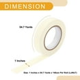 thumbnail image 4 of Cinta de pintor universal Unique Bargains - Cinta de enmascarar para pintura de automóviles DIY sin residuos - Papel crepé blanco - 1 pulgada x 54.7 yardas, 4 of 7