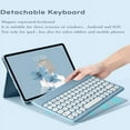 thumbnail image 2 of LNGOOR 2021 New iPad 9 iPad 8 iPad 7 10.2” Air 3 Pro 10.5 键盘保护套 Cute Round Key Color Wireless Keyboard  Detachable BT Keyboard Cover for iPad 9th 8th 7th Air 3rd Generation, 2 of 7