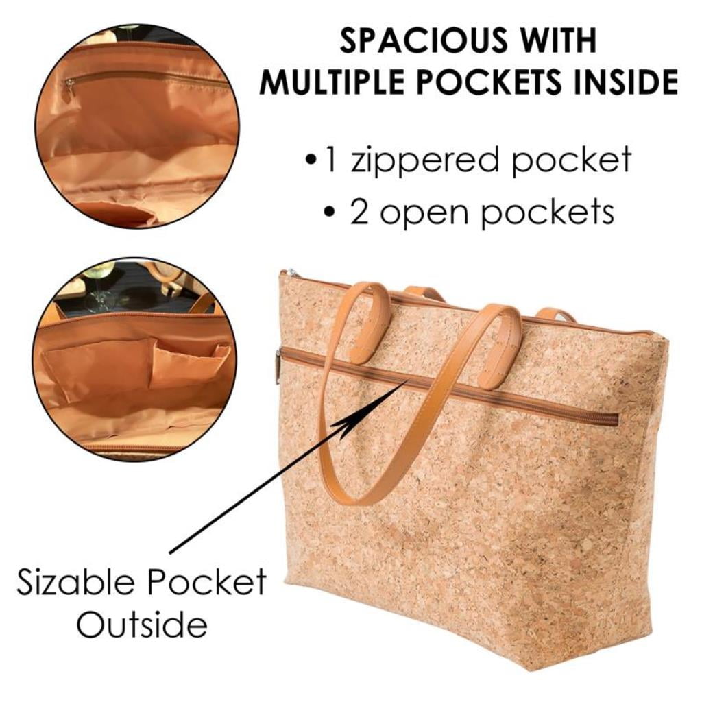Natural cork bag made with organic material from Portugal. These are  eco-friendly bags beautiful for sustainable fas… | Cork bag, Cork handbag,  How to make handbags