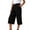 Black, variant on Yoga Capris Flare New Women’s Capri Pants with Pockets High Waisted Pleated Wide Leg Dressy Capris Summer Business Casual Work Crop Pants Navy M