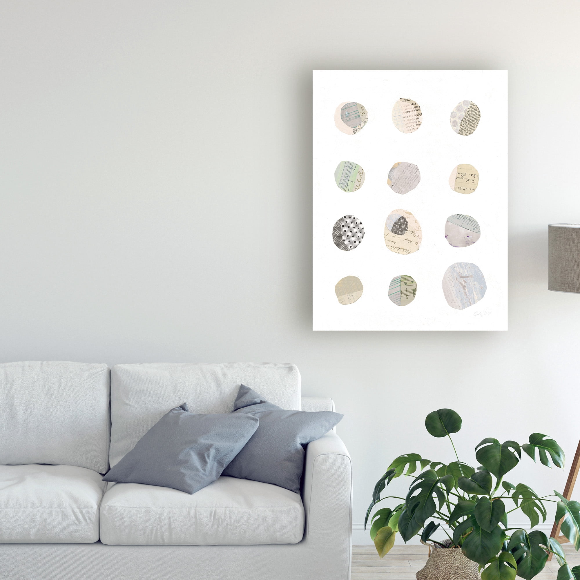 Trademark Fine Art 'Geometric Collage II on White Neutral' Canvas Art by Courtney Prahl