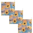 thumbnail image 7 of 5 PCS Spring Sunflower Pattern Baby Muslin Washcloths, Unique Sky Flowers Soft Absorbent Face Towel Burp Cloths Cotton Bath Wipes Infant Wash Cloth for Newborn Boys Girls, 7 of 7