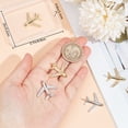 thumbnail image 3 of 1 Box 8Pcs Airliner Beads 18K Gold & Platinum Plated Cubic Zirconia Airplane Shape Beads for DIY Jewellery Making, 3 of 5