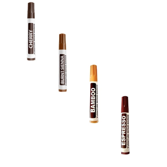 YDYB Furniture Touch Up Markers, Wood Scratch Repair Pen 4 Color Set, Quick Drying and No Transfer, Easy Application for Home Improvement and Furniture Restoration