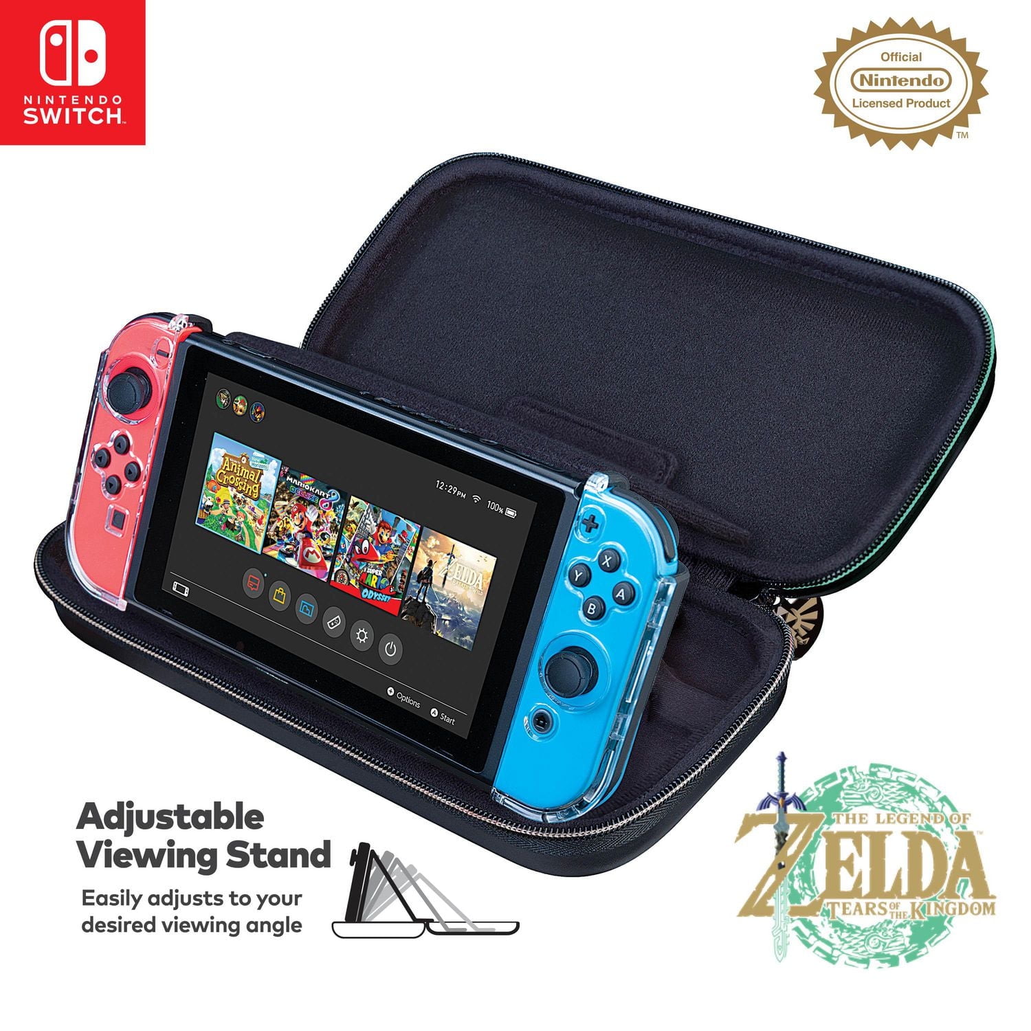 Étui de transport Deluxe: Zelda Tears of the Kingdom ( •Nintendo Switch™ • Nintendo Switch™ Lite • Nintendo Switch™ Modèle OLED) Nintendo Switch
