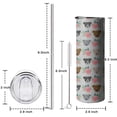 thumbnail image 5 of 20oz Cute Pitbull Terriers Dog and Flower Skinny Tumblers Stainless Steel Tumbler with Lid and Straw,Vacuum Insulated Double Wall Travel Tumbler Cups with Cleaning Brush for Coffee,Tea, 5 of 6
