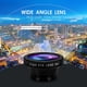 thumbnail image 2 of Hemobllo 1 Set Universal 3 in 1 Camera Lens Kit Wide Angle Lens Macro Lens Fisheye Lens Clip Compatible for iPhone (Black), 2 of 3
