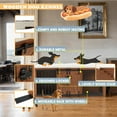 thumbnail image 2 of Demi Bonn 56"L Furniture Style Dog Crate with Removable Cushion and Sliding Door, Wood Kennel & Bench Ottoman for Bedrooms, Living Rooms, Brown, 2 of 12
