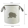 thumbnail image 4 of Laundry Hamper Laundry Basket Laundry Bag Basket for Children Laundry Chest Toy Box Gray Elephant, 4 of 4