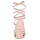 thumbnail image 3 of Sandalias Punta Abierta de Tacón Grueso Allegra K para Mujer Rosa claro 36, 3 of 6