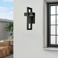 thumbnail image 4 of LamQee Integrated LED Black/White Aluminum Outdoor 1-Light Wall Sconce 1 Pack-16.5"H - Black, 4 of 5