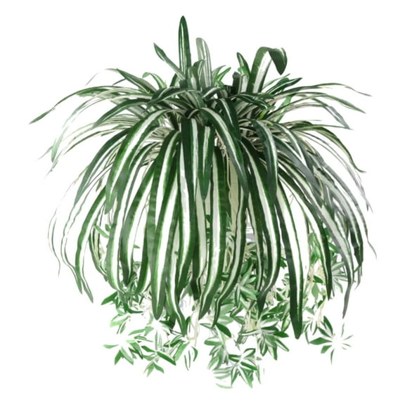 ionze Clearance! Artificial Flowers Artificial Chlorophytum Silk Flowers Flowers Plant Greenery Faux Plant Hanging Basket Green Leaves Wall Hanging Plants for Home Garden Wedding Decoration