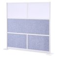 thumbnail image 1 of VEVOR Office Divider Privacy Partition, 1-Pack, 70" x 70" Modular Wall Room Divider, PET Workstation Cubicle Partition with Frosted Windows, Freestanding Privacy Panel Wall for Office Library, 1 of 9