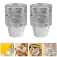thumbnail image 2 of 25pcs Foil Egg Tart Trays Pie Molds Non Stick Egg Tart Baking Trays Jelly Molds, 2 of 4