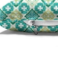 thumbnail image 4 of Moroccan Pet Bed, Colored Tiled Pattern Geometrical Diagonal and Triangle Forms Oldest Craft, Resistant Pad for Dogs and Cats Cushion with Removable Cover, 24" x 39", Green Teal White, by Ambesonne, 4 of 4