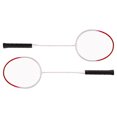thumbnail image 4 of 2 Pack Badminton Rackets Alloy Lightweight Badminton Racquet Set Portable Badminton Equipment Sports Badminton Rackets for Adults Kids Athletes Games[Red], 4 of 8