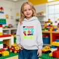 thumbnail image 2 of IWRICH My Teacher Survived 100 Days of Me Hoodies for Boys Girls Long Sleeve Lined Hooded Sweatshirts Cute Tops,Size 2-14 Years White 120, 2 of 7